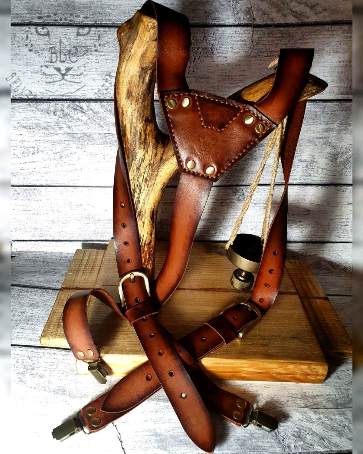 Подтяжки из натуральной кожи кожаные аксессуары мужские ручной работы в ...