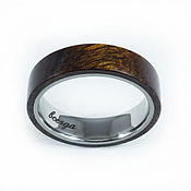 Украшения handmade. Livemaster - original item The ring of titanium and iron wood. Handmade.