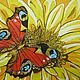 Batik mural 'Butterfly on yellow' on silk. Pictures. Silk mood(batik). Online shopping on My Livemaster.  Фото №2