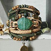 Украшения handmade. Livemaster - original item Bracelet on the arm with agate boho style 