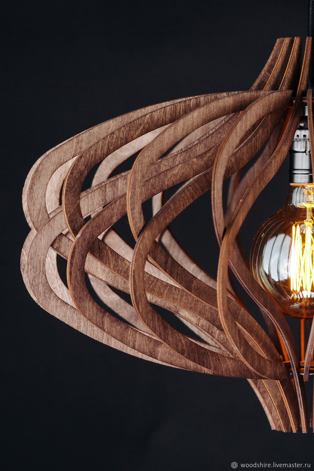 Деревянный светильник Орион палисандр, подвесная люстра из дерева в ...