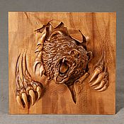 Картины и панно handmade. Livemaster - original item Panels: Bear in anger. Handmade.