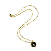 Украшения handmade. Livemaster - original item Onyx pendant, butterfly pendant, gold butterfly pendant, pendant. Handmade.