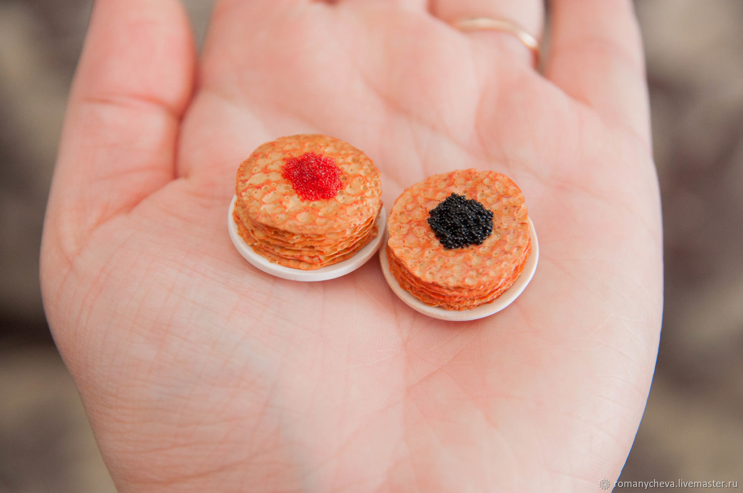 Pancakes with caviar, Miniature figurines, Kovrov,  Фото №1
