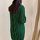 dresses: Handmade knitted grass-colored dress to order. Dresses. Kardigan sviter - женский вязаный свитер кардиган оверсайз. My Livemaster. Фото №4