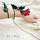 Bracelet leather Magic rose Flowers leather. Hard bracelet. flowersstyle (flowersstyle). My Livemaster. Фото №5