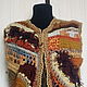 Copy of Knitted long vest "Autumn motives" freeform, Vests, Moscow,  Фото №1