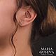 Серьги пусеты Victoria серебро 925 пробы в инкрустации фианитов. Серьги-пусеты. MARIA GUSEVA Fashion Jewelry. Интернет-магазин Ярмарка Мастеров.  Фото №2