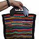 Knitted bag with wooden handles 'Bright life'-2. Classic Bag. asmik (asmik). Online shopping on My Livemaster.  Фото №2