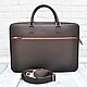 Men's bag made of genuine calfskin in brown!, Men\'s bag, St. Petersburg,  Фото №1