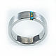 Order Titanium ring with chrysocolla and gold veins. asgdesign. Livemaster. . Rings Фото №3