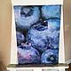 Order Space blueberry acrylic Painting (blue dark blue). Pastelena. Livemaster. . Pictures Фото №3