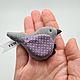 Textile brooch Bird. A gift for a creative girl, Brooches, Pavlovsk,  Фото №1