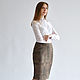 Order Brown skirt with slit. Skirt Priority (yubkizakaz). Livemaster. . Skirts Фото №3