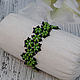 Order Bracelet made of black and green beads. CvetlanaCm (avtorbiju). Livemaster. . Braided bracelet Фото №3
