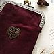 Заказать Бордовый чехол для смартфона из натуральной замши. 'Taler accessories ' Татьяна Талер. Ярмарка Мастеров. . Чехол Фото №3