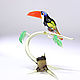 Glass composition - Anatoly Toucan on a tree stump, Miniature figurines, Moscow,  Фото №1
