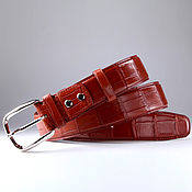 Аксессуары handmade. Livemaster - original item Handmade Genuine Crocodile Leather Belt IMA3400UKK21. Handmade.
