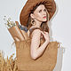 Women's summer hat made of raffia | Cinnamon. Hats1. Lisa Prior Fashion Brand & Atelier. Online shopping on My Livemaster.  Фото №2