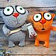 He first started! Soft toys cats by Vasya Lozhkin, Stuffed Toys, Moscow,  Фото №1