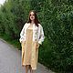 Льняное пальто с вышивкой "Крем-брюле". Платья. by CheChulina                (Юлия). Интернет-магазин Ярмарка Мастеров.  Фото №2