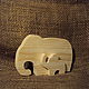 Пазл Слон и слонёнок, деревянная игрушка ручной работы