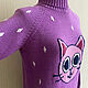Заказать Свитер Мэйбл из "Гравити Фолз" с котиком (женский). FAVORITE KNITWEAR (Наталья). Ярмарка Мастеров. . Свитеры Фото №3