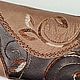 Футляр для очков кожаный с вышивкой. Очечник. Embroleather. Ярмарка Мастеров.  Фото №5