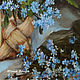 Oil painting ' forget-Me-not azure gaze'. Pictures. yuliabogun. My Livemaster. Фото №6