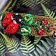 Art-bracelet " Strawberry duet". Design hand embroidery. Bead bracelet. Anastasiya Kozlova. Online shopping on My Livemaster.  Фото №2