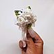 Order Boutonniere in his hand, 'Merci'. CATerina. Livemaster. . Boutonnieres Фото №3