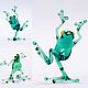Interior Artistic figurine dancing young frogs, Figurines, Moscow,  Фото №1