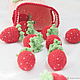 Strawberries in a basket. Stuffed Toys. ToysAndToys. Online shopping on My Livemaster.  Фото №2