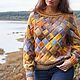 Свитер вязаный "Яркая осень" джемпер вязаный. Свитеры. SoulArt knit. Ярмарка Мастеров.  Фото №6