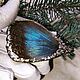 Blue Butterfly pendant, Vintage decoration with Morpho Wings. Pendant. ГЕРБАРИКА. My Livemaster. Фото №6