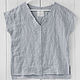 Льняная блузка с V-образным вырезом. Блузки. LINEN & SILVER ( ЛЕН и СЕРЕБРО ). Интернет-магазин Ярмарка Мастеров.  Фото №2