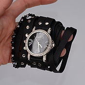Украшения handmade. Livemaster - original item watches: Wristwatch with rhinestones. Handmade.