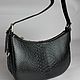 Women's black leather bag made of python leather. Crossbody bag. ulijana-zijangirova. Online shopping on My Livemaster.  Фото №2