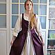 Dress medieval linen burgundy Medieval. Subculture Clothing. Kupava - ethno/boho. My Livemaster. Фото №5