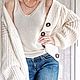 Кардиган oversize на пуговицах ручной работы. Кардиганы. Knitochka.Style. Ярмарка Мастеров.  Фото №5