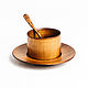 Coffee steam Cedar (Mug saucer spoon) from the Siberian Cedar #NC18. Mugs and cups. ART OF SIBERIA. My Livemaster. Фото №4