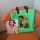 beach bag: Green Shopping Bag Fairy with Willow. Beach bag. Mechty o lete. Ярмарка Мастеров.  Фото №5