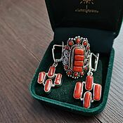 Украшения handmade. Livemaster - original item Jewelry sets: Corals925 silver.. Handmade.
