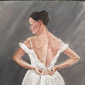 Картины и панно handmade. Livemaster - original item Ballerina in White Oil Painting.. Handmade.