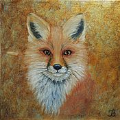 Картины и панно handmade. Livemaster - original item Painting Fox on potali oil. Handmade.