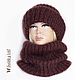 Шапка "А-ля Такори" темный виноград (шапка вяз). Шапки. Ирина(shvilinka.knit). Ярмарка Мастеров.  Фото №6