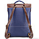 Leather backpack 'Space' (blue). Backpacks. Russian leather Guild. Online shopping on My Livemaster.  Фото №2