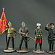 Set of 5 soldiers 54 mm. The Red Army. Red army soldier. RUSSIA, Military miniature, St. Petersburg,  Фото №1