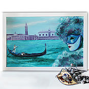 Картины и панно handmade. Livemaster - original item Interior painting maslana canvas Fabulous city of Venice. Handmade.