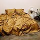 Bed linen set Mustard. Turkish satin, Bedding sets, Moscow,  Фото №1